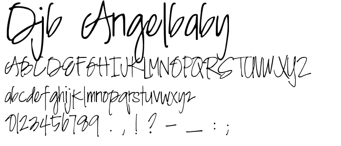DJB AngelBaby font